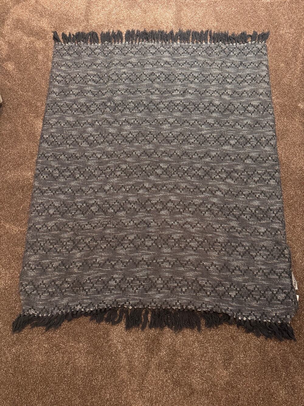 Urban86 Grey and White 100% Cotton Turkish Style Blanket